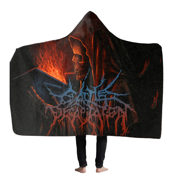 Cattle Decapitation "Solastalgia Sherpa-Lined Hooded Beach Blanket" Blanket