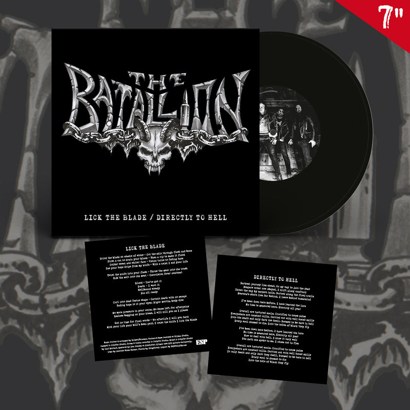 The Batallion "Lick The Blade (Black vinyl)" Limited Edition 7"