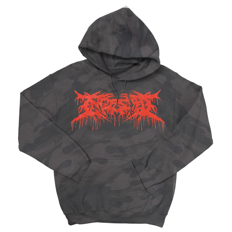 Ingested "Red Logo Black Camo" Pullover Hoodie