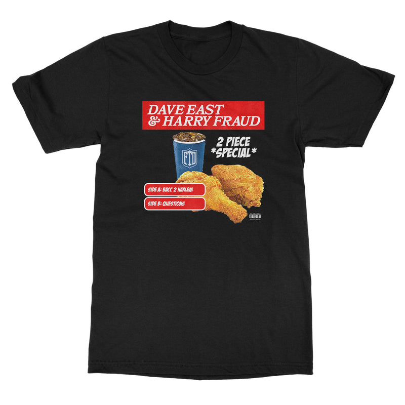 Dave East & Harry Fraud "“2 Piece” cover art T-Shirt (BLACK)" T-Shirt